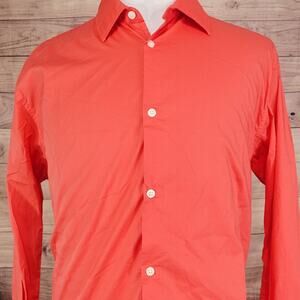 Scotch & Soda Shirt Mens 2XL Red Long Sleeve Button Up Stretch Casual Solid